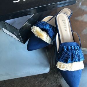 Brand New Blue Tassel Flats